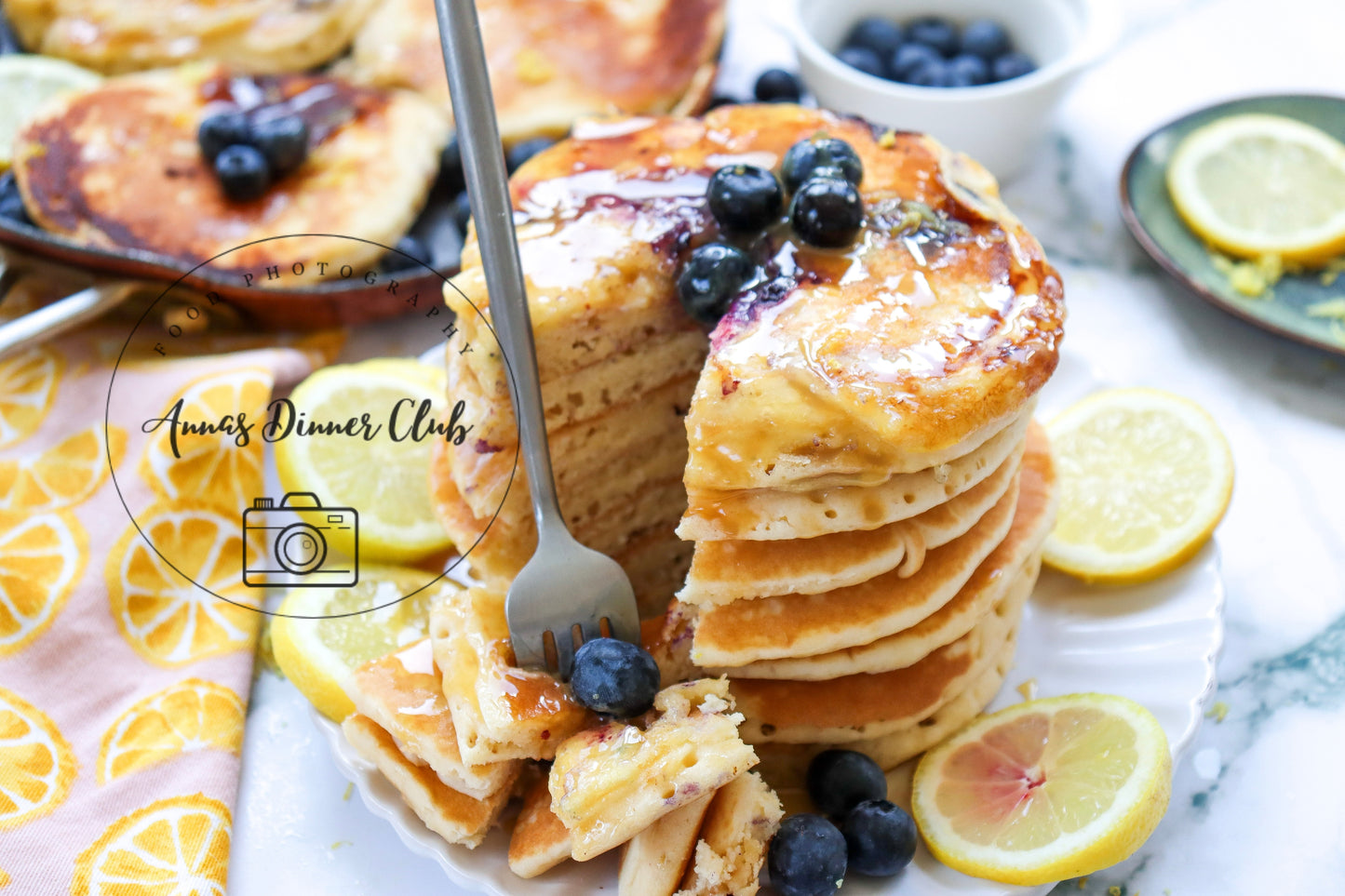 Lemon blueberry pancakes - exclusive set
