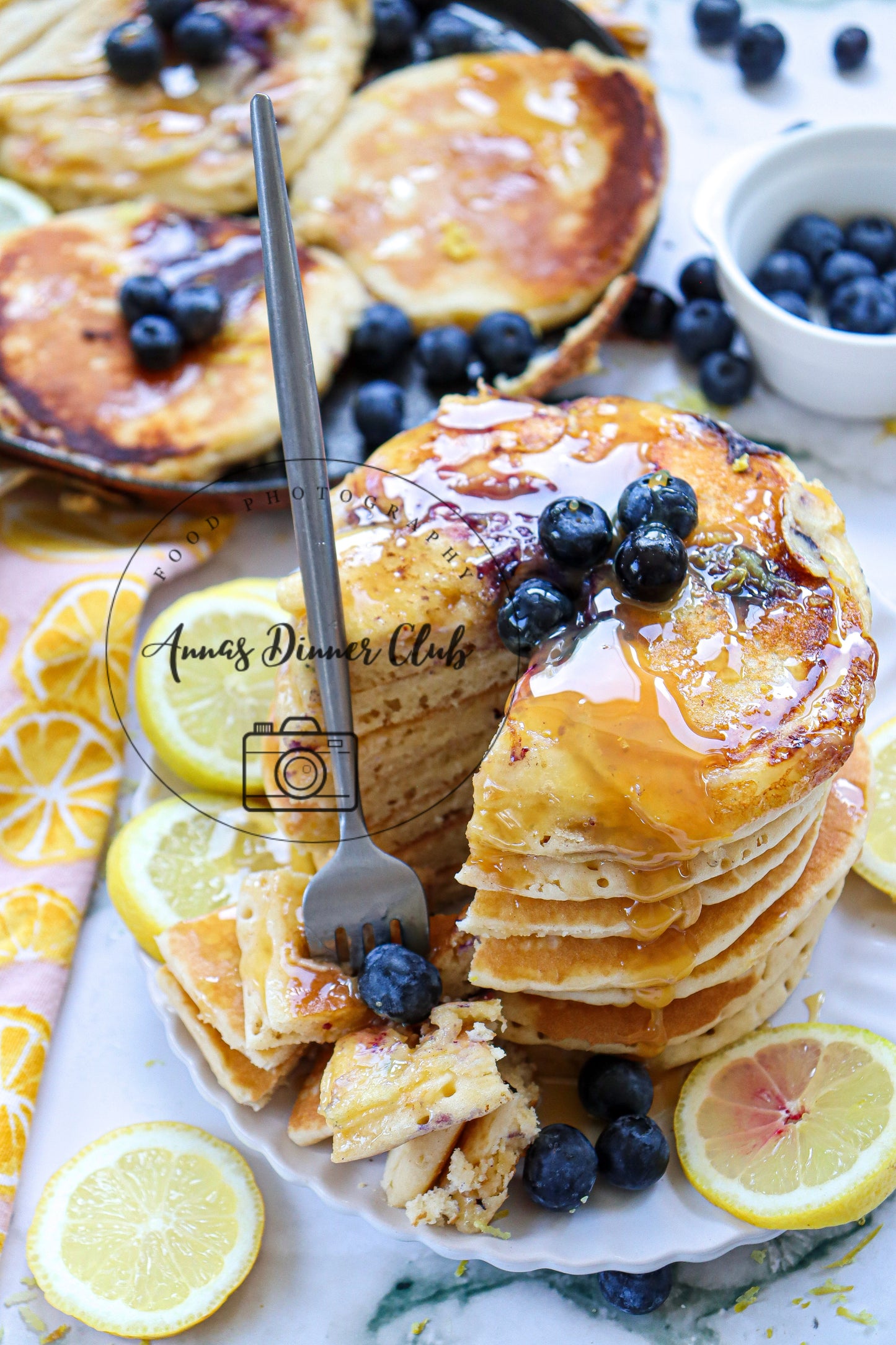 Lemon blueberry pancakes - exclusive set