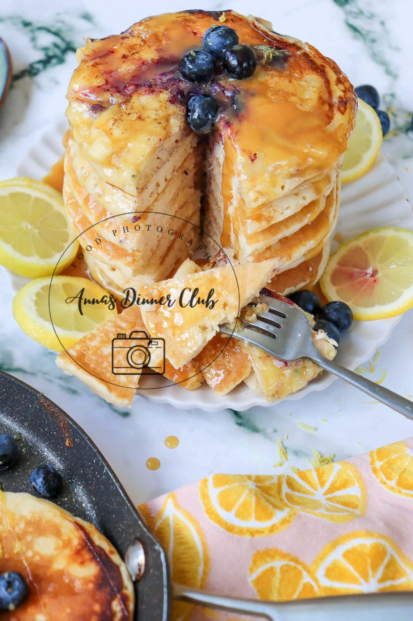 Lemon blueberry pancakes - exclusive set