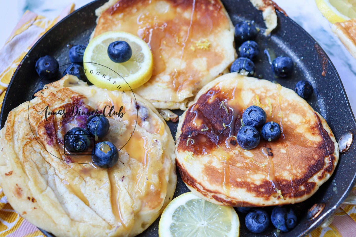 Lemon blueberry pancakes - exclusive set