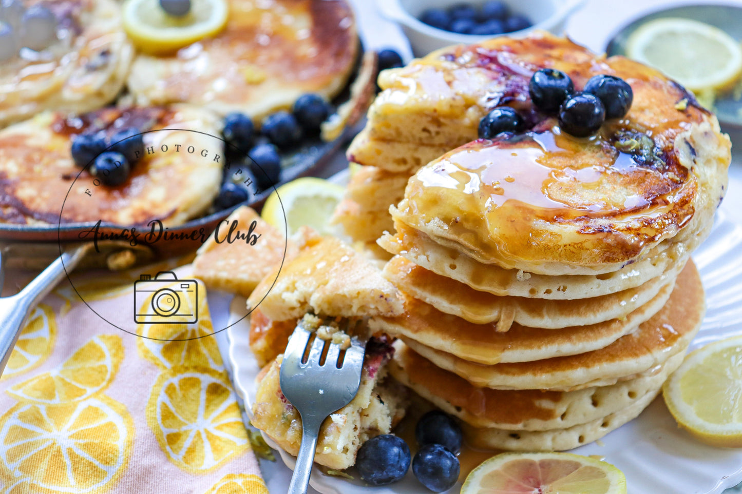 Lemon blueberry pancakes - exclusive set