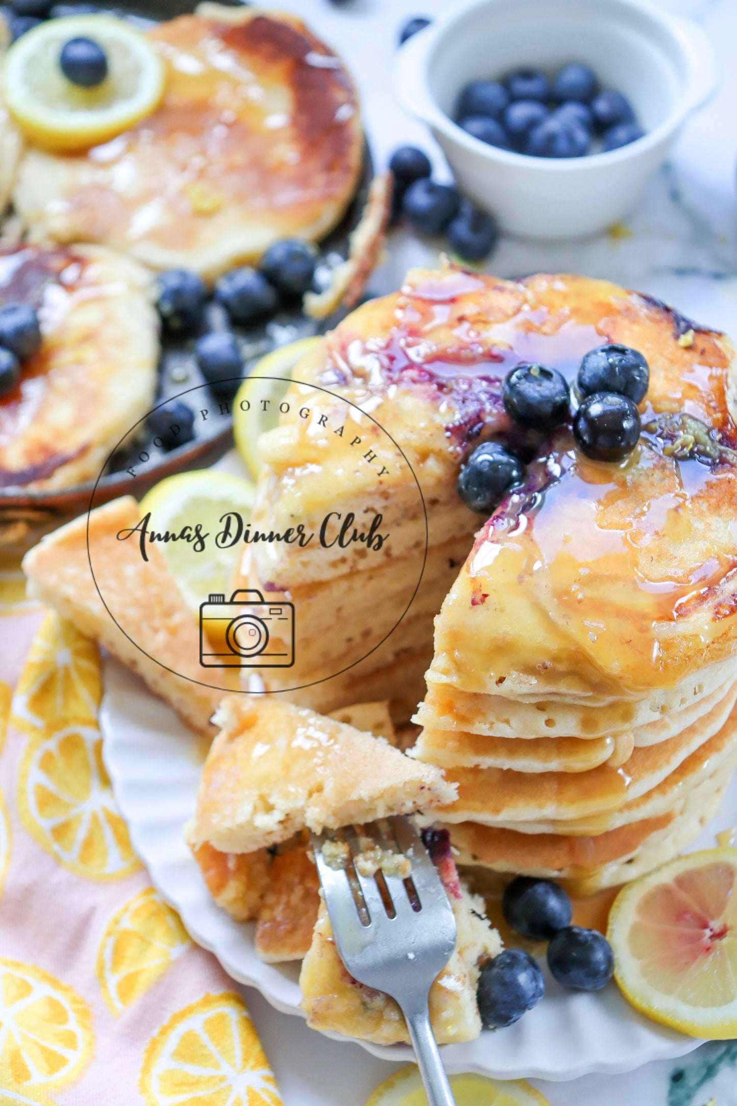Lemon blueberry pancakes - exclusive set