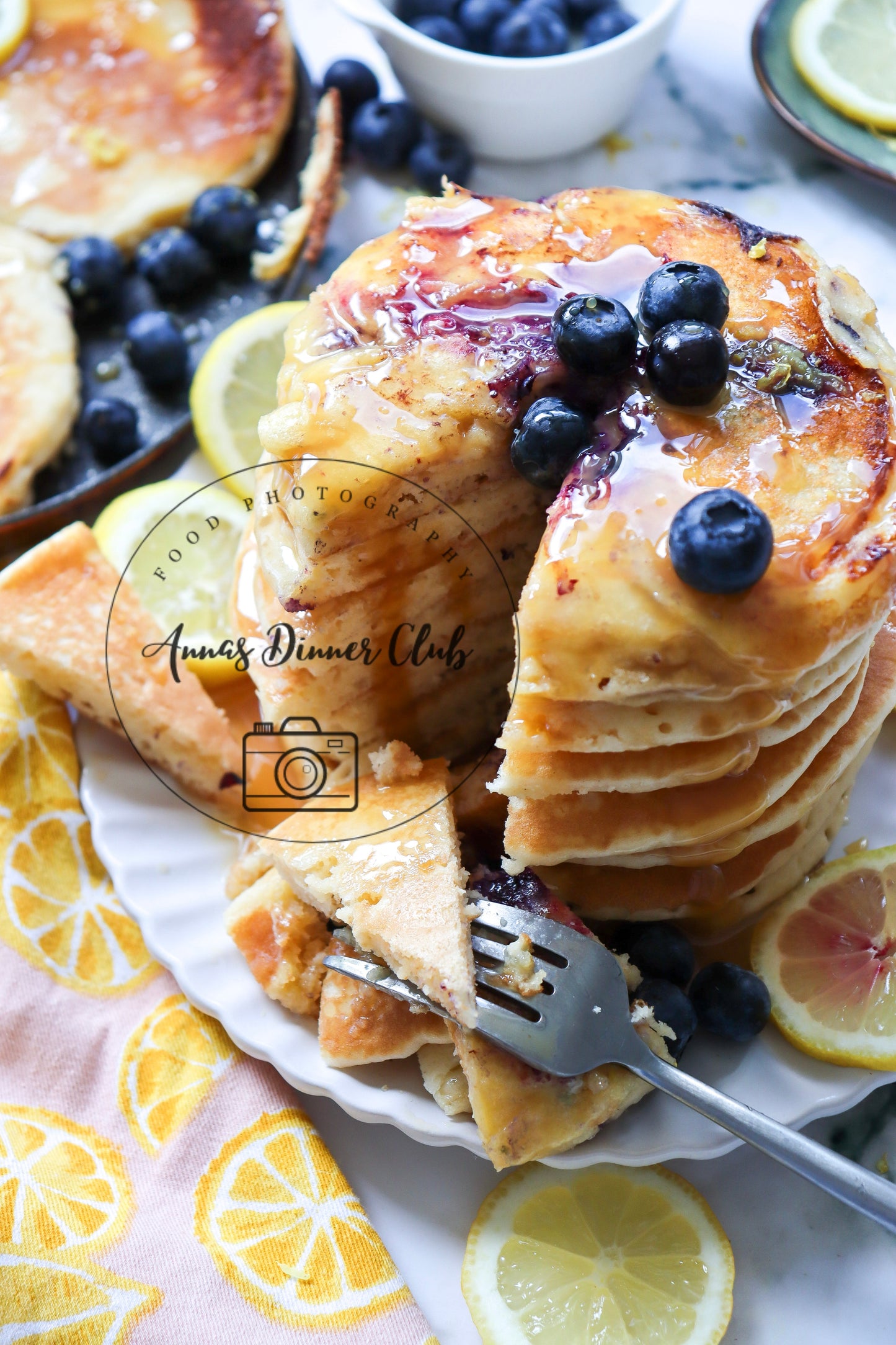 Lemon blueberry pancakes - exclusive set