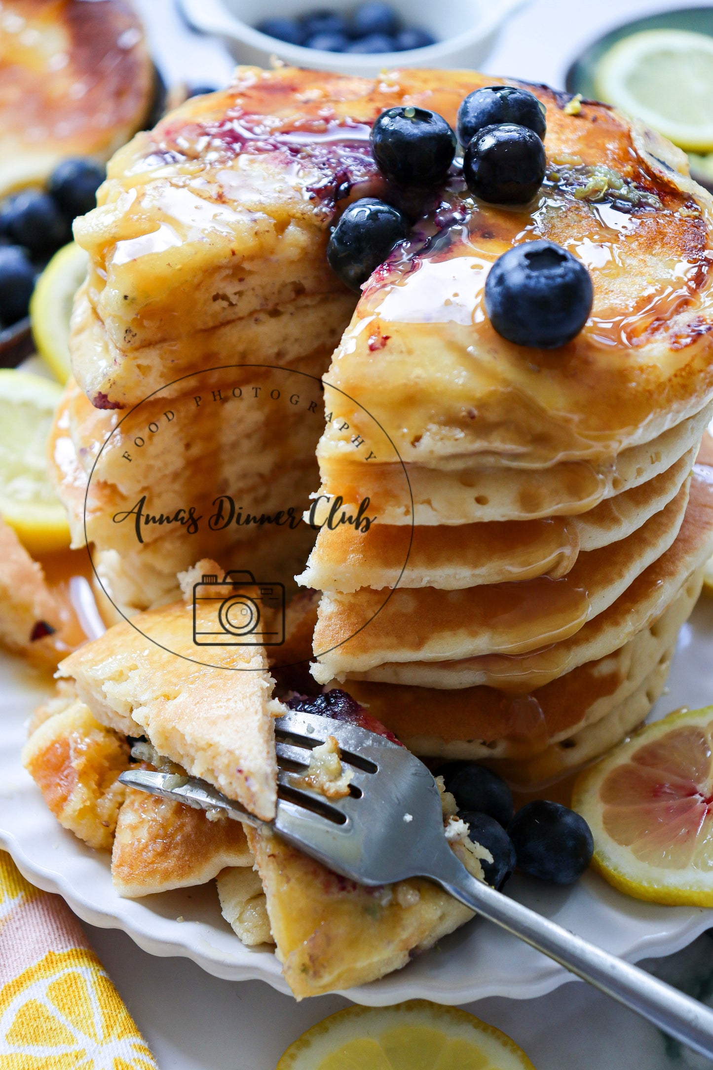 Lemon blueberry pancakes - exclusive set