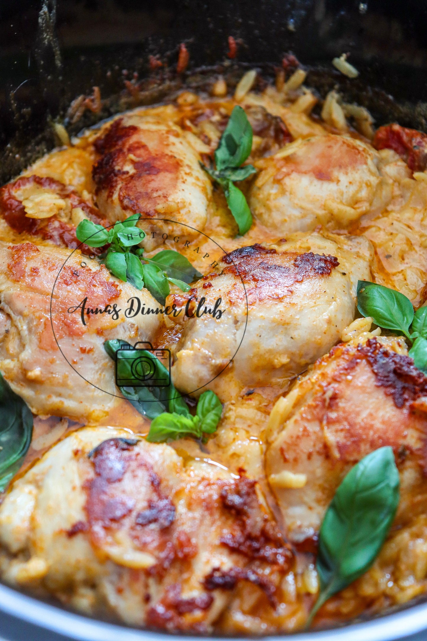 Slow Cooker Creamy Orzo pasta chicken semi exclusive set 2