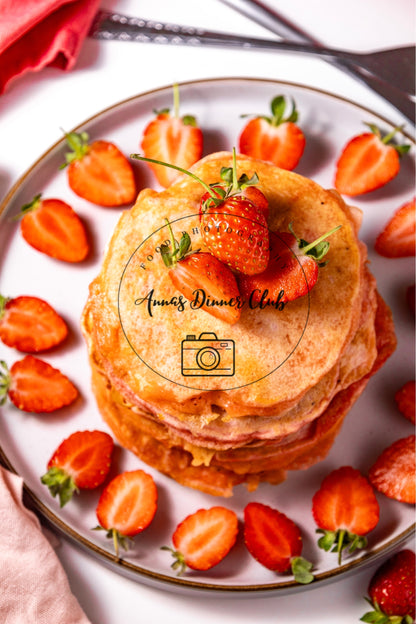Strawberry Delight   Pancakes PLR set