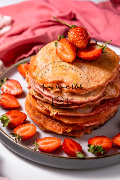 Strawberry Delight   Pancakes PLR set