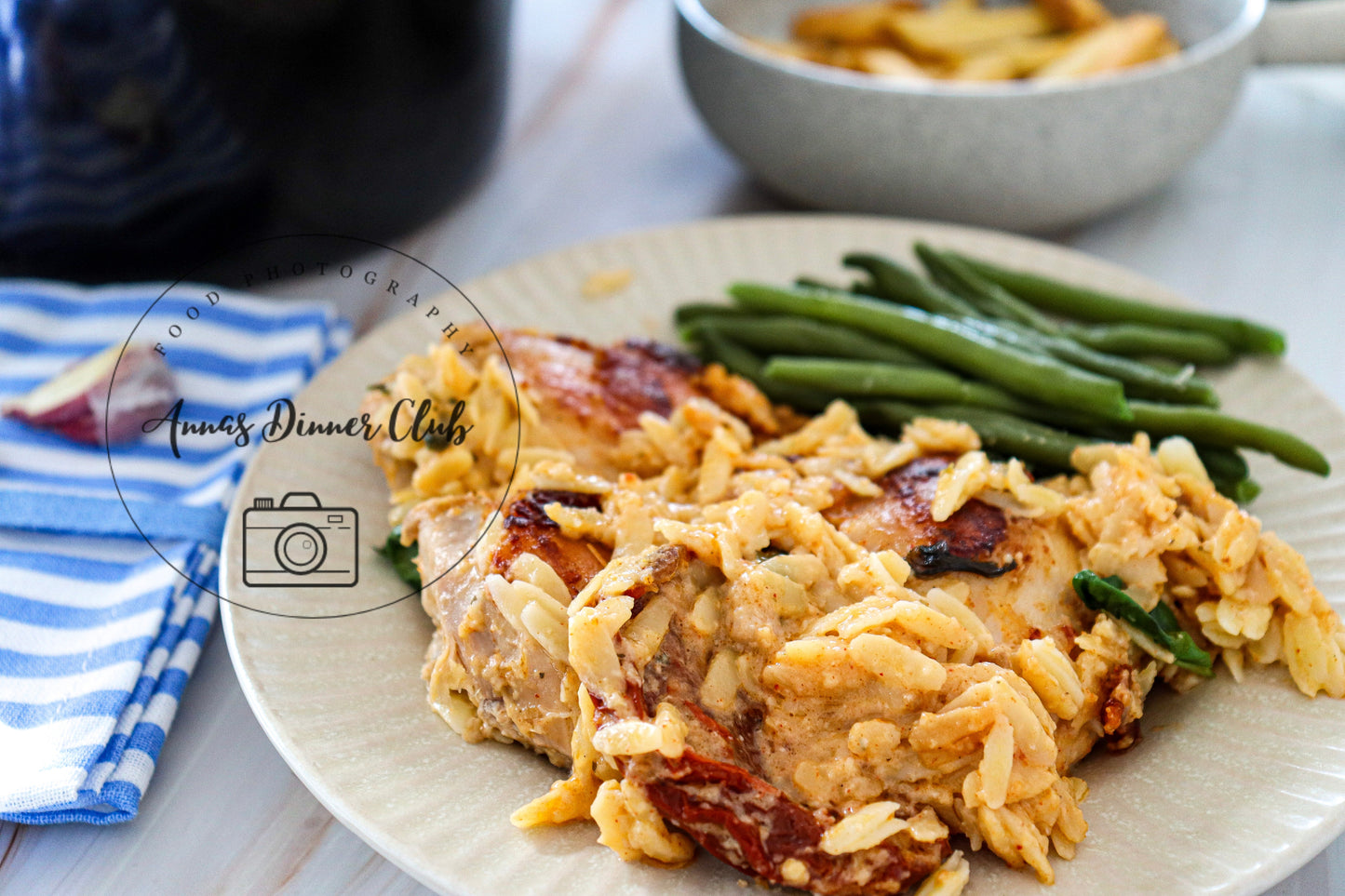 Slow Cooker Creamy Orzo pasta chicken semi exclusive set 1