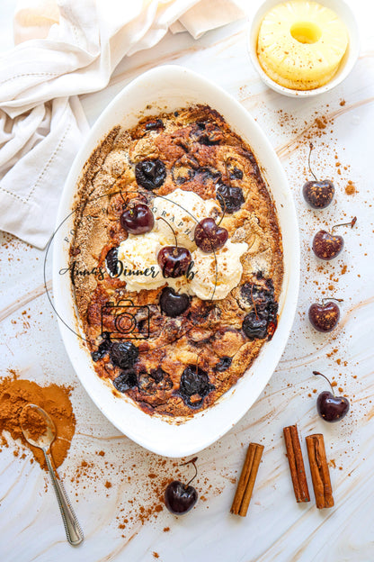 Pineapple and cherry dump cake - exclusive set