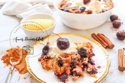 Pineapple and cherry dump cake - exclusive set