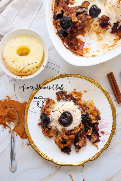 Pineapple and cherry dump cake - exclusive set