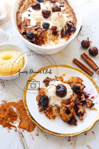 Pineapple and cherry dump cake - exclusive set