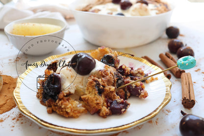 Pineapple and cherry dump cake - exclusive set