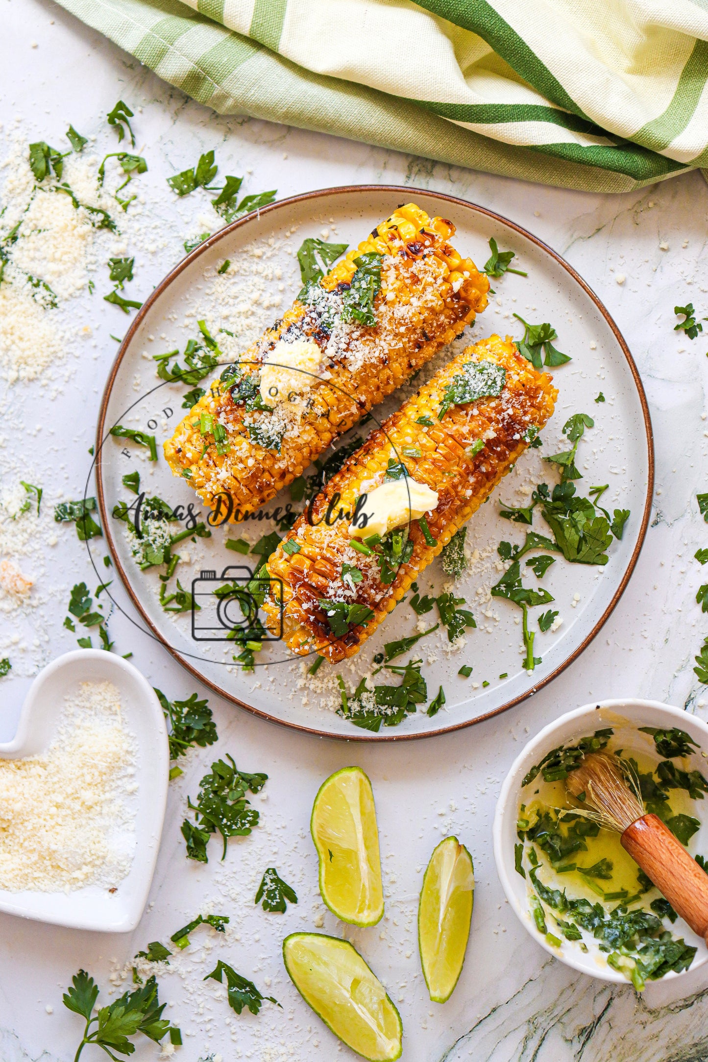 Grilled corn with herb butter - exclusive set