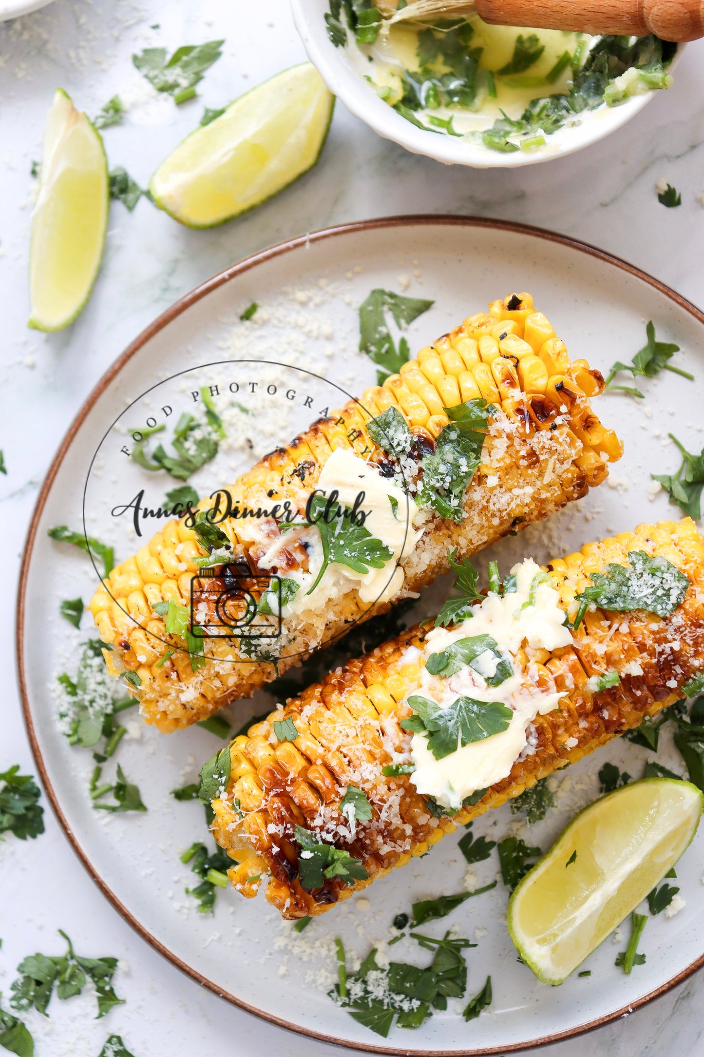 Grilled corn with herb butter - exclusive set