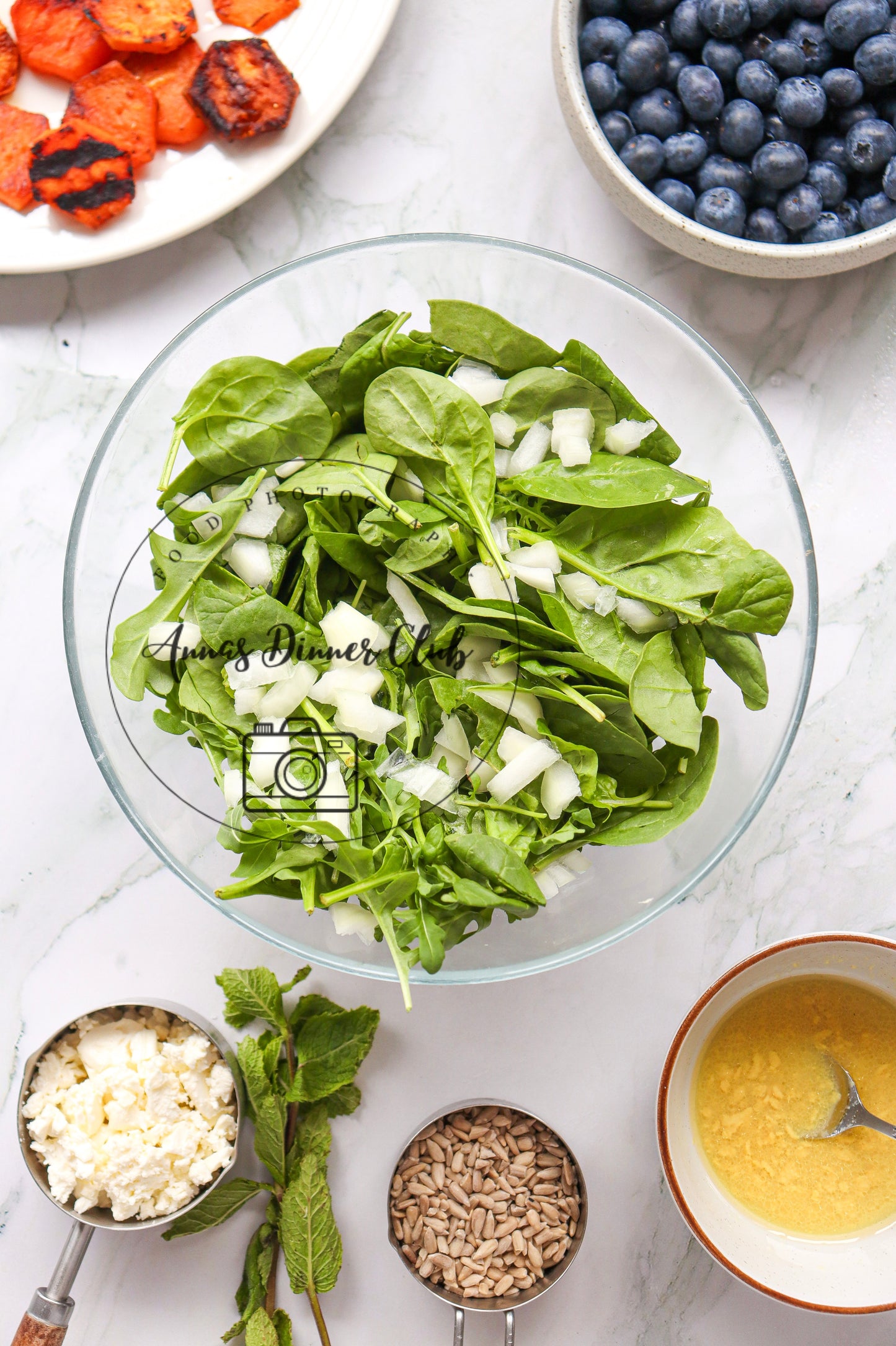 Grilled sweet potato blueberry salad - exclusive set