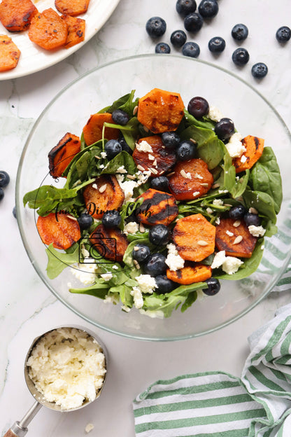 Grilled sweet potato blueberry salad - exclusive set
