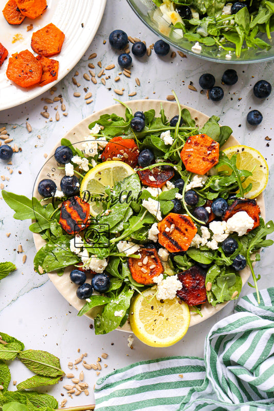 Grilled sweet potato blueberry salad - exclusive set