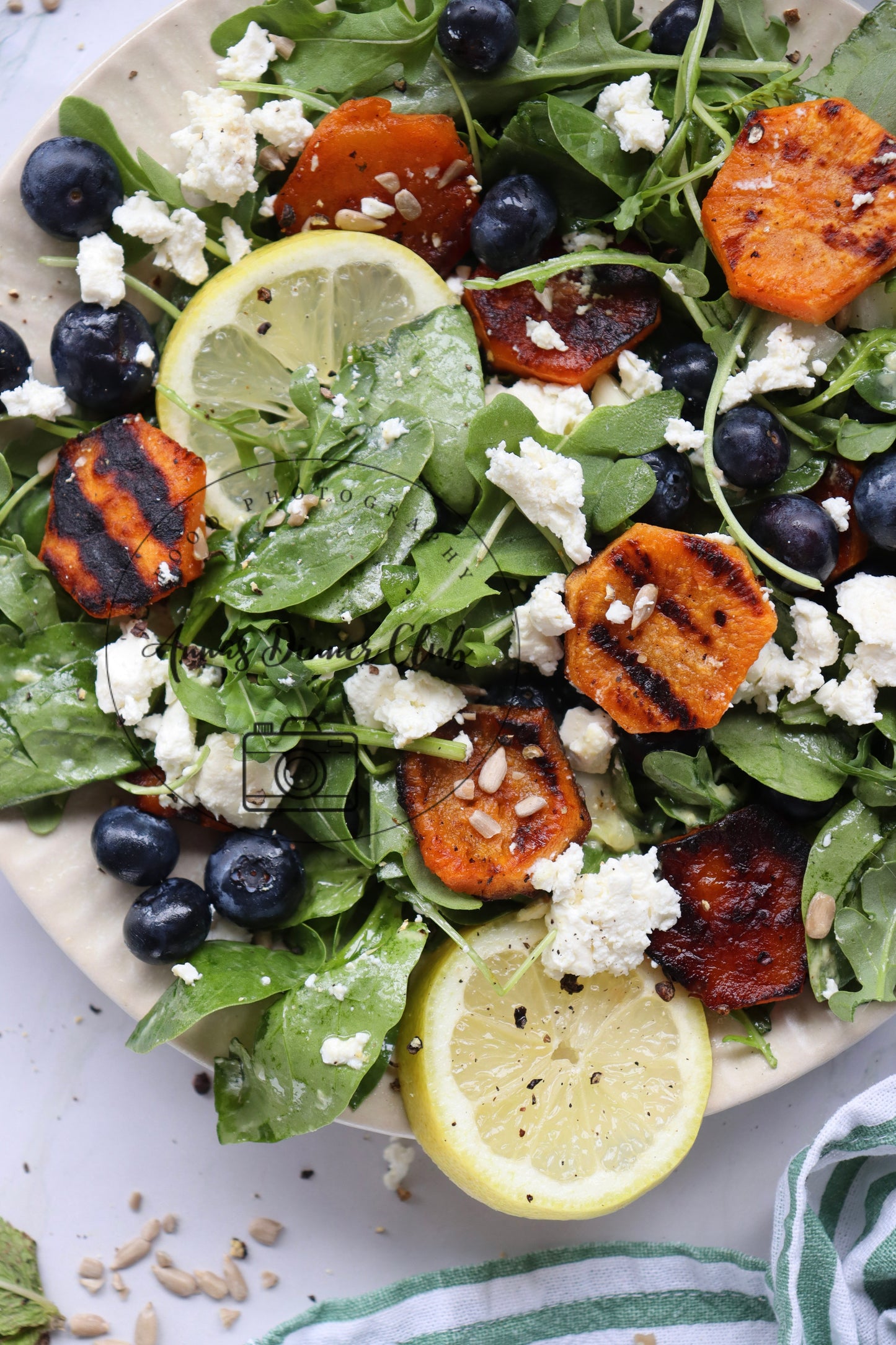 Grilled sweet potato blueberry salad - exclusive set