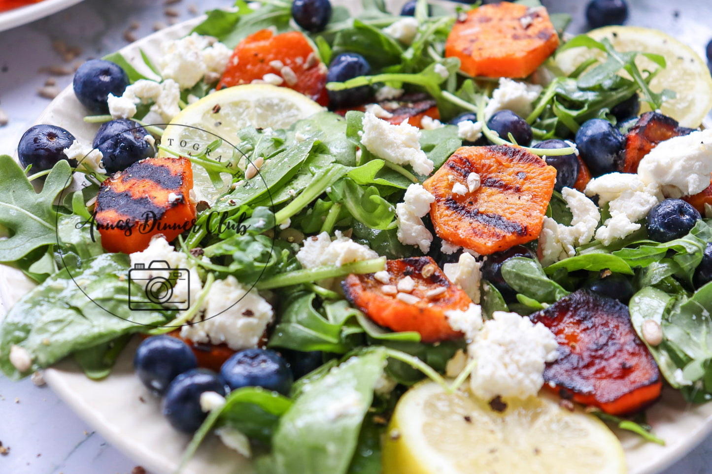 Grilled sweet potato blueberry salad - exclusive set