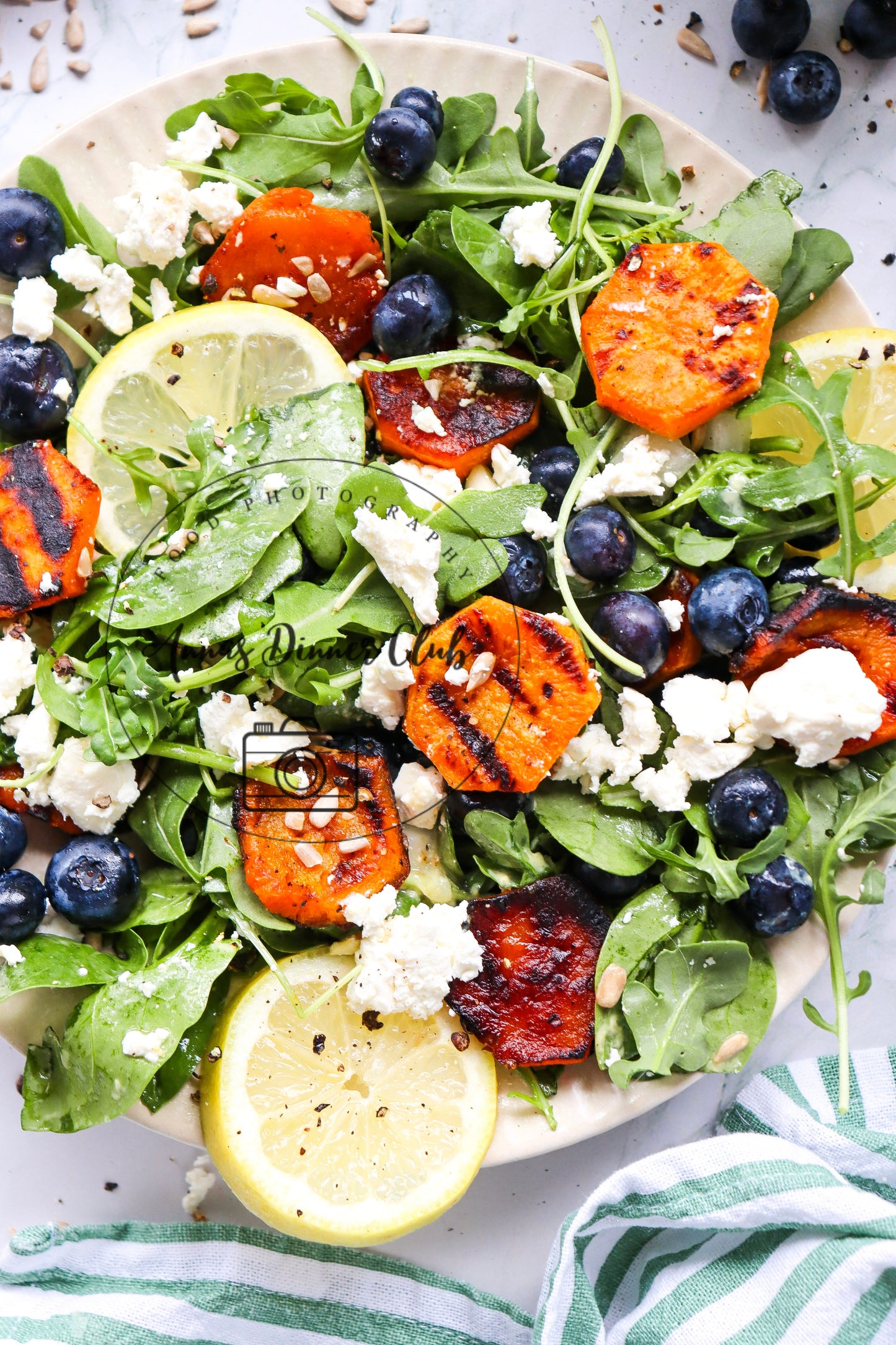 Grilled sweet potato blueberry salad - exclusive set