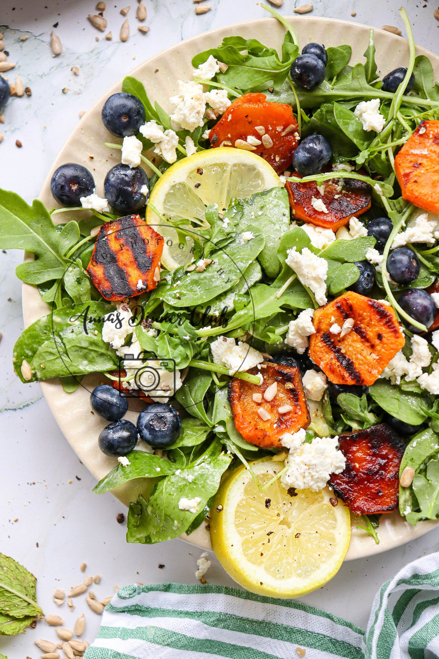 Grilled sweet potato blueberry salad - exclusive set