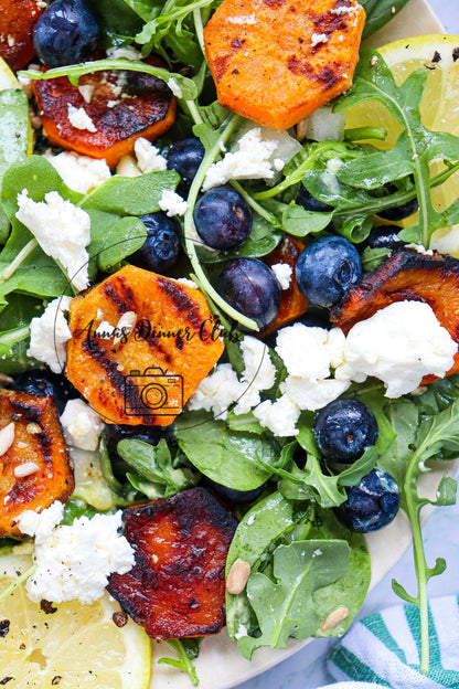 Grilled sweet potato blueberry salad - exclusive set