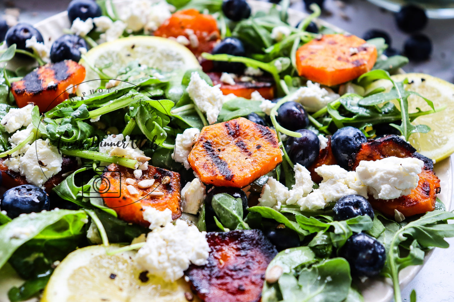 Grilled sweet potato blueberry salad - exclusive set