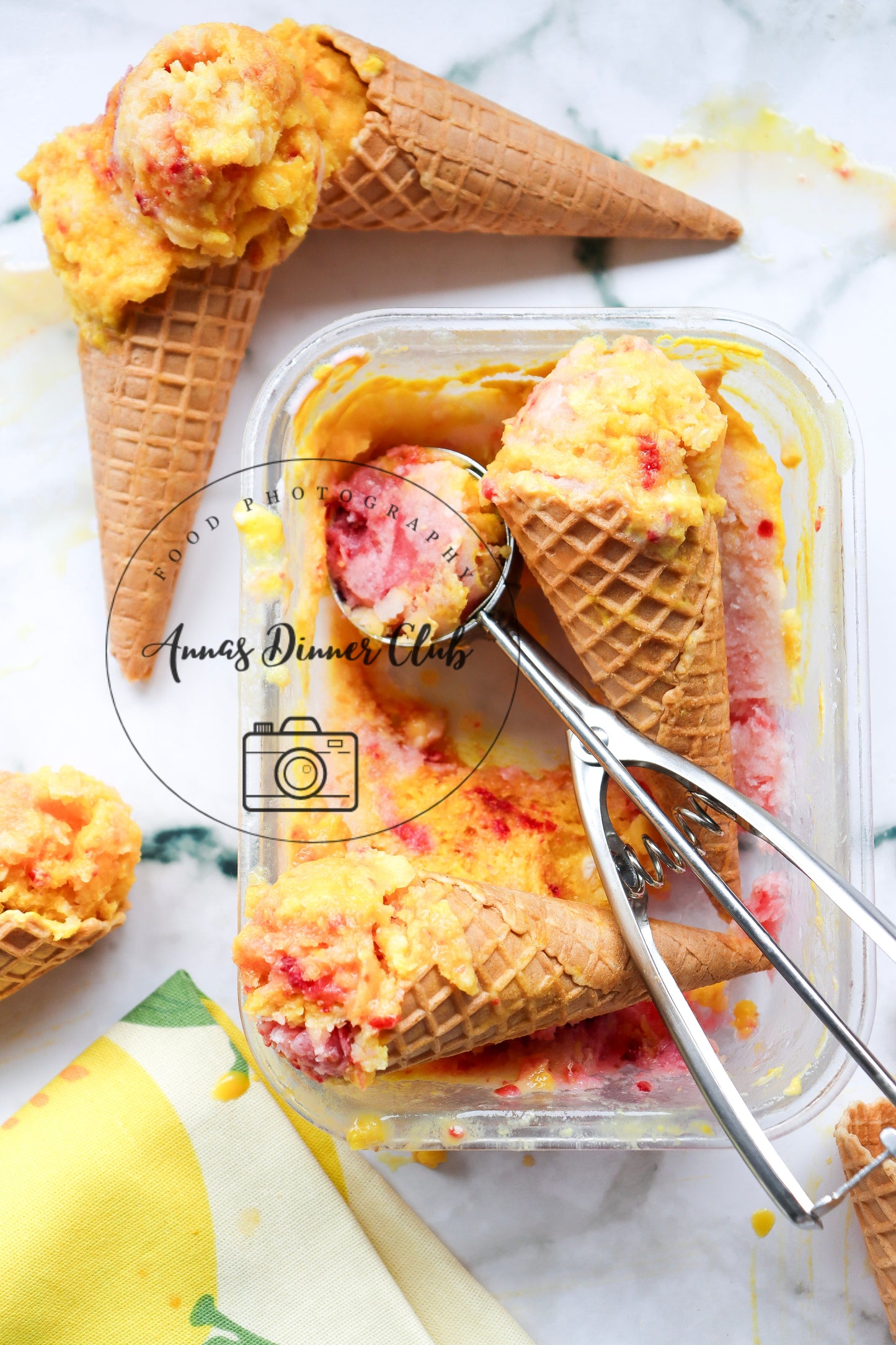 Easy Rainbow Sherbet no churn PLR set