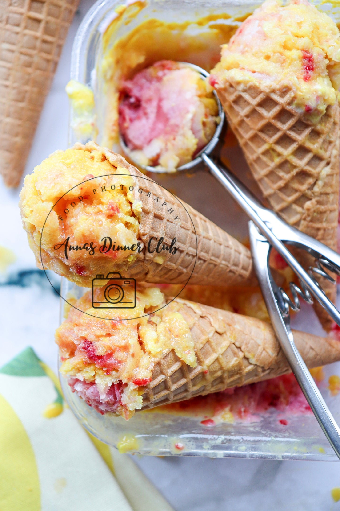 Easy Rainbow Sherbet no churn PLR set