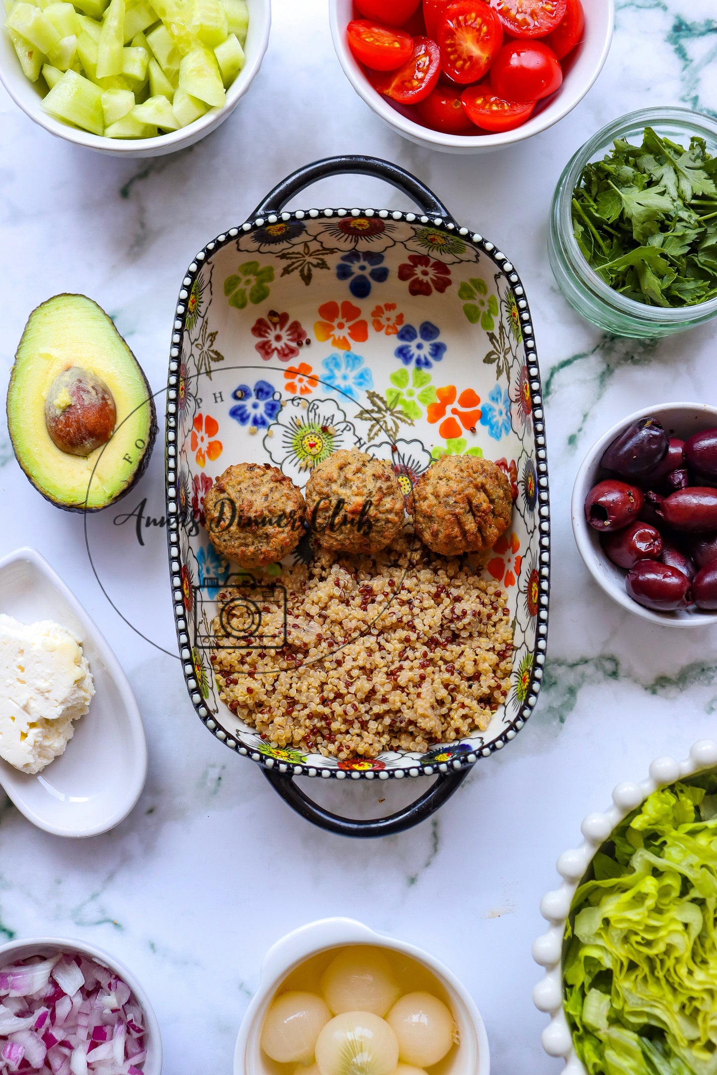 Mediterranean falafel bowl -limited PLR set