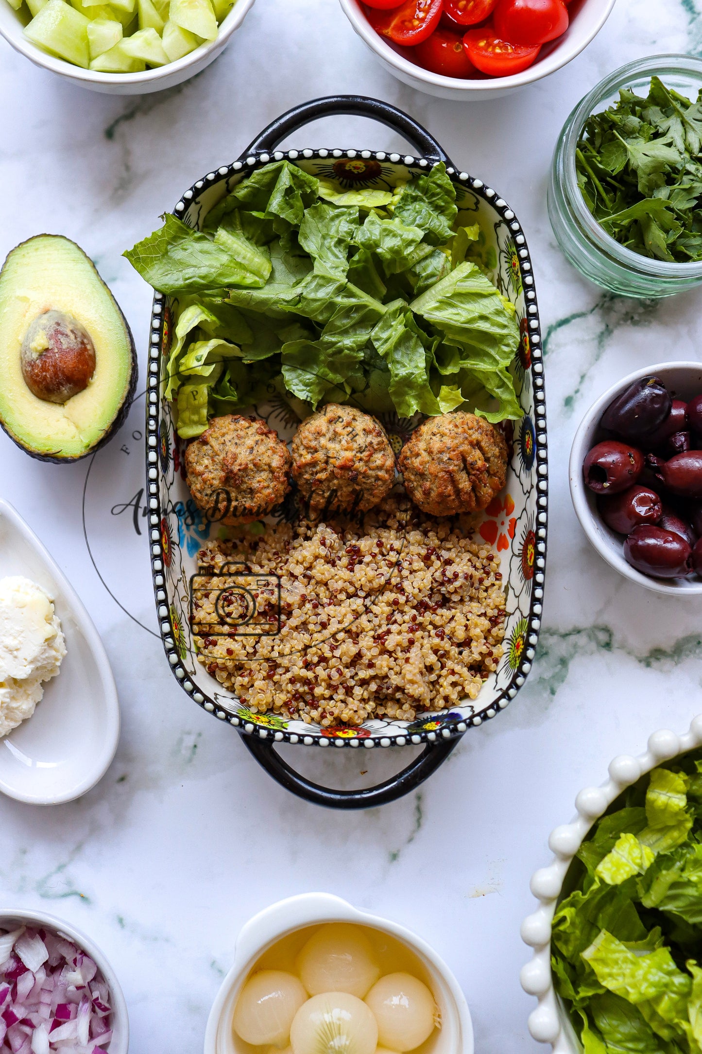 Mediterranean falafel bowl -limited PLR set