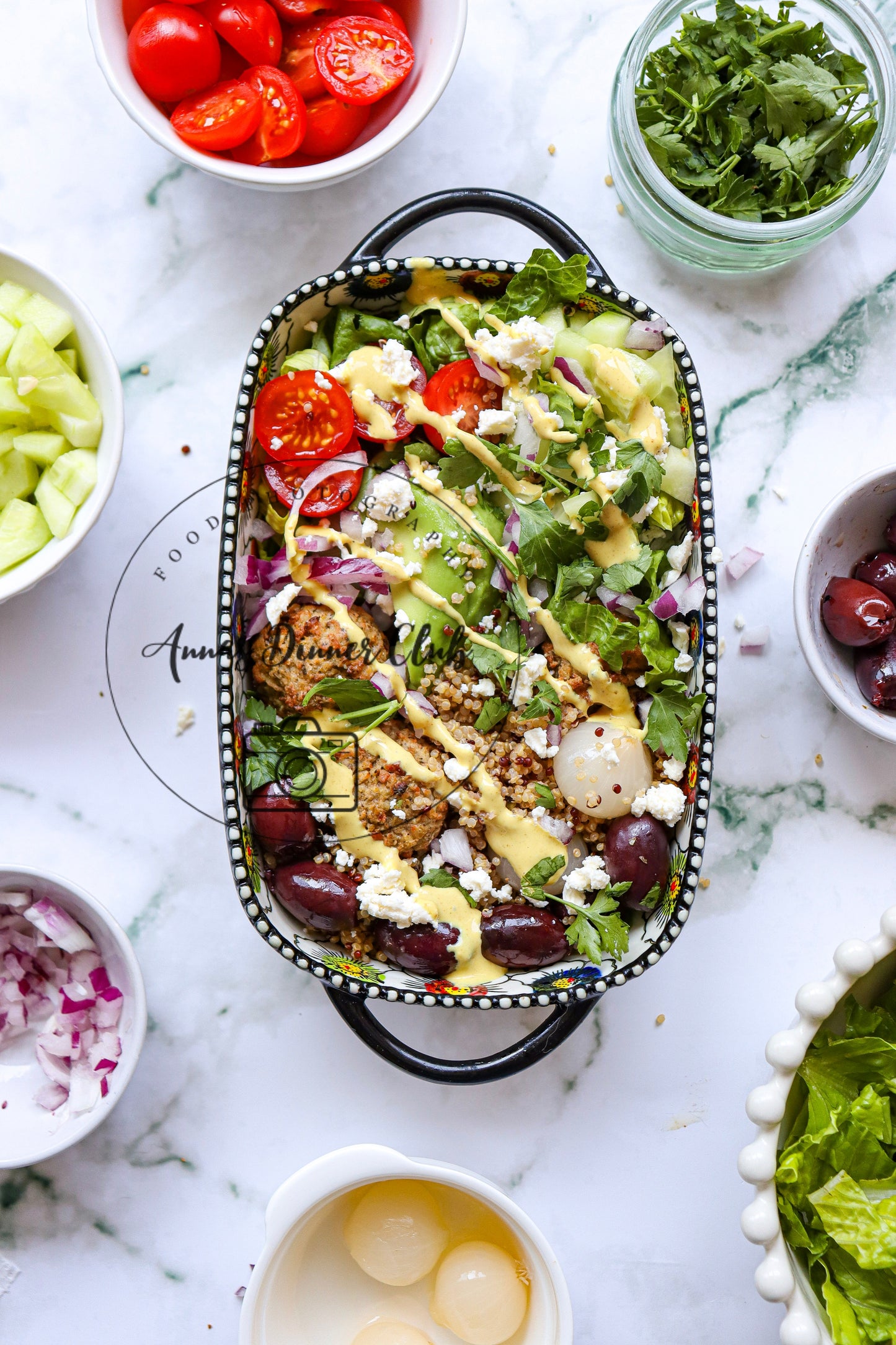Mediterranean falafel bowl -limited PLR set