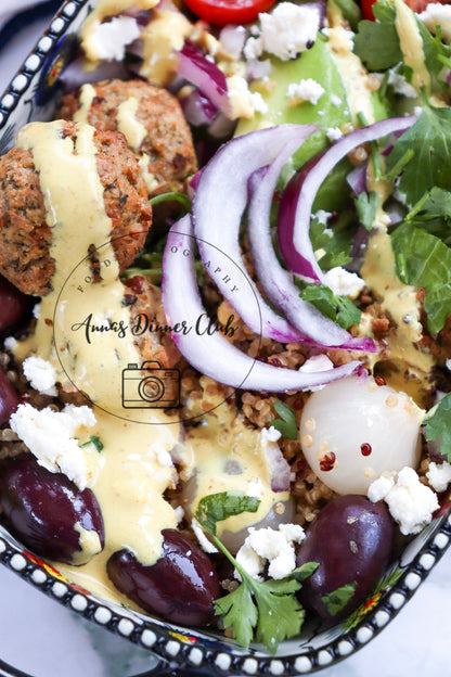 Mediterranean falafel bowl -limited PLR set
