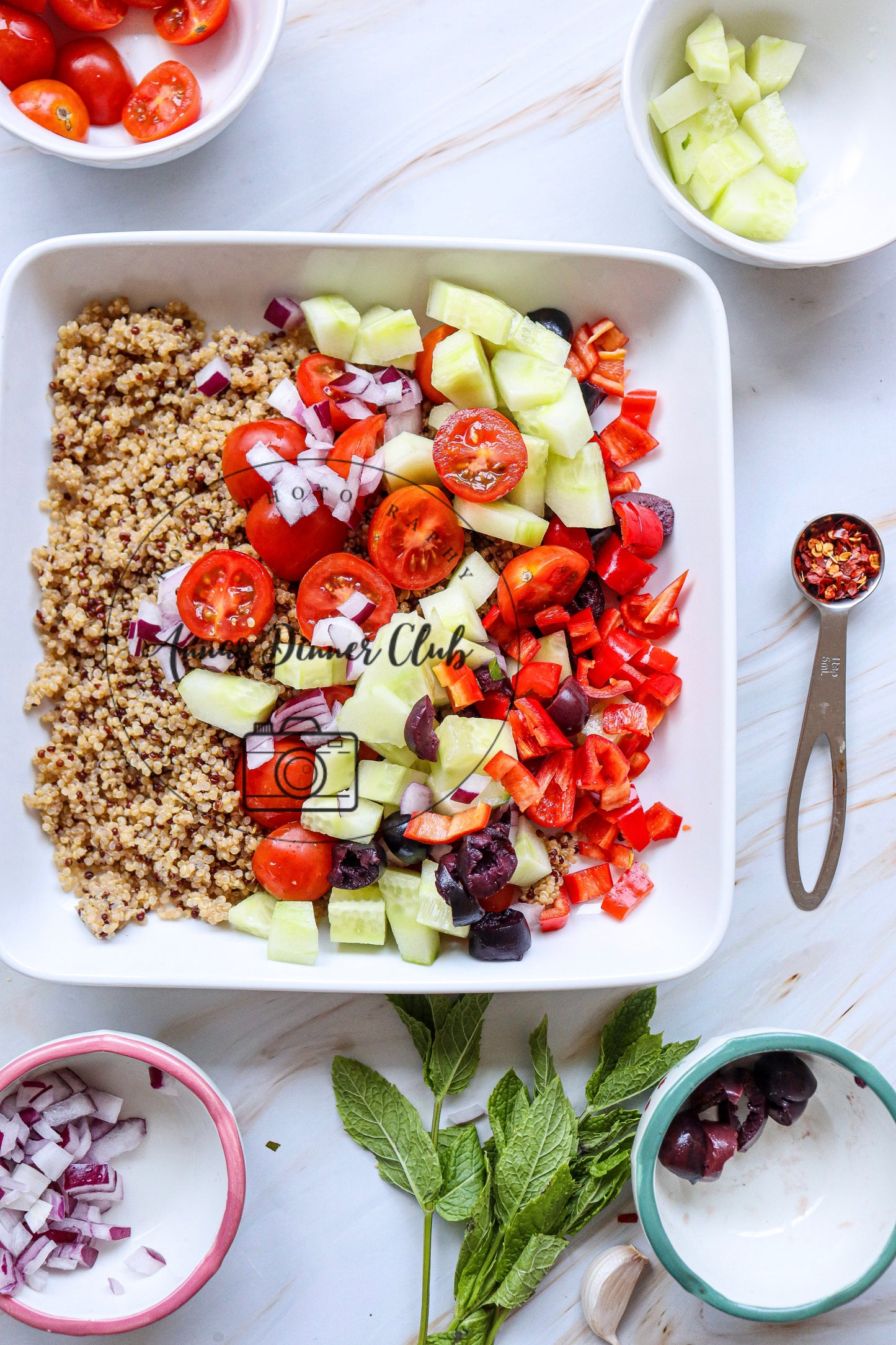 Mediterranean quinoa salad- exclusive set
