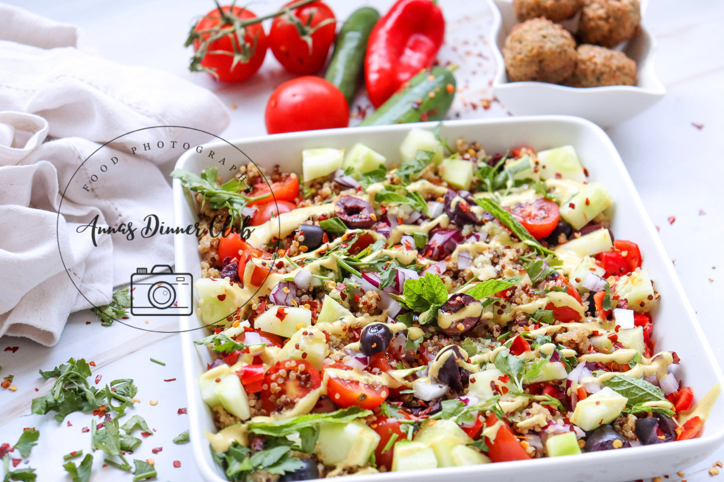 Mediterranean quinoa salad- exclusive set