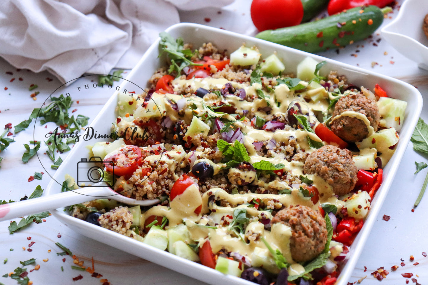 Mediterranean quinoa salad- exclusive set