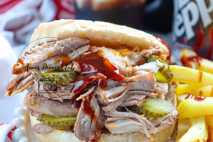 Dr Pepper Pulled Pork Burgers (Slow Cooker)- exclusive set
