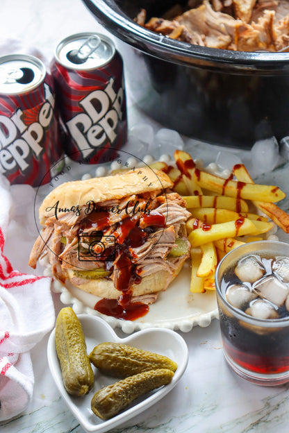 Dr Pepper Pulled Pork Burgers (Slow Cooker)- exclusive set