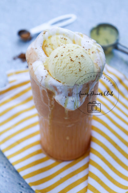 Pumpkin milkshake ice cream drink PLR set