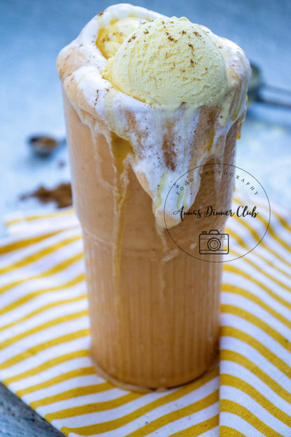 Pumpkin milkshake ice cream drink PLR set
