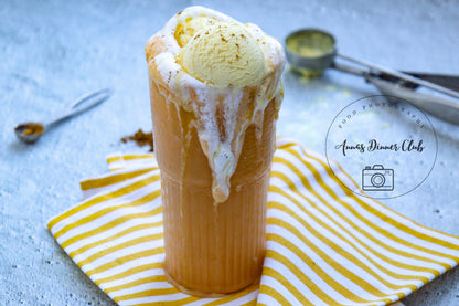 Pumpkin milkshake ice cream drink PLR set