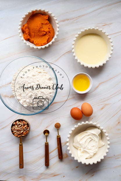 Pumpkin Cheesecake dump cake - exclusive set