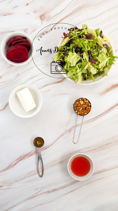 Goat Cheese salad with beetroot PLR set