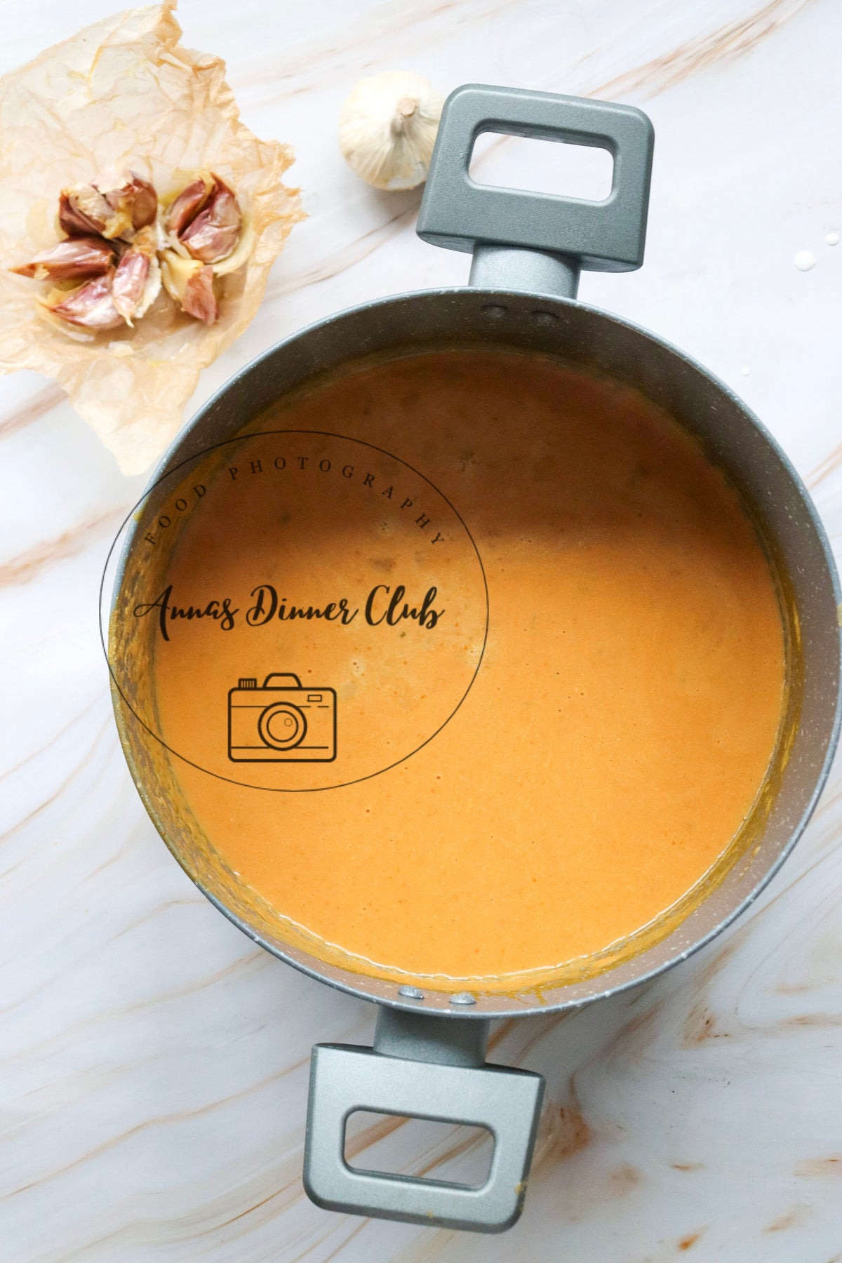 Creamy roasted garlic pumpkin soup  - exclusive set