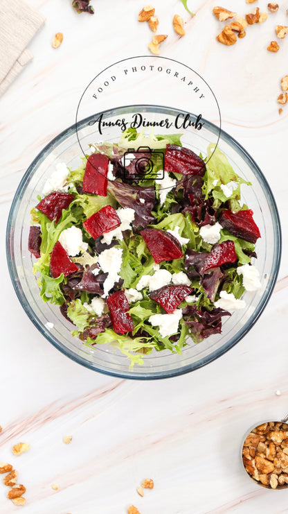 Goat Cheese salad with beetroot PLR set