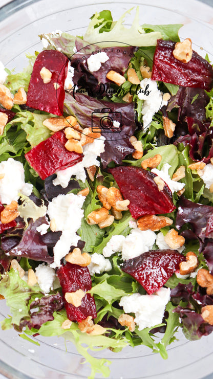 Goat Cheese salad with beetroot PLR set