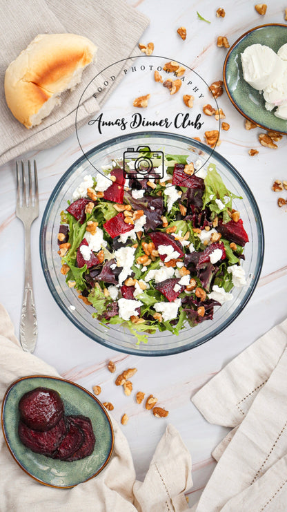 Goat Cheese salad with beetroot PLR set