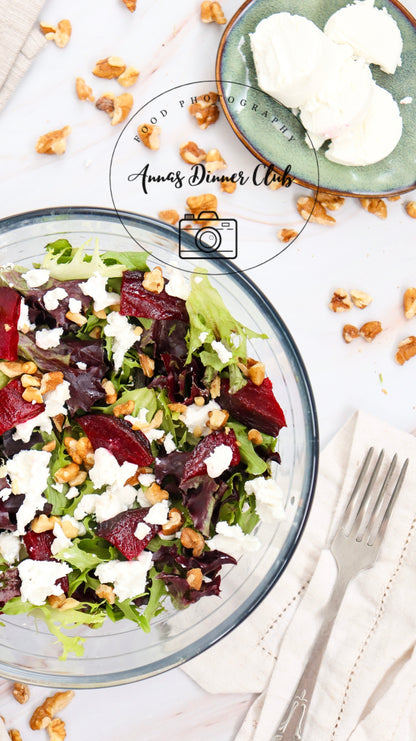 Goat Cheese salad with beetroot PLR set