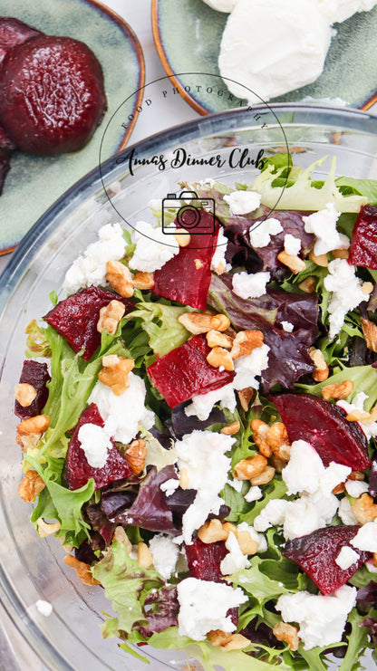 Goat Cheese salad with beetroot PLR set